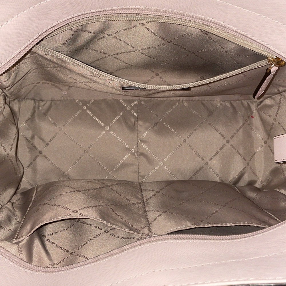Michael Kors Large Jet Set Logo Shoulder Bag in Light Pink Blush - Picture 7 of 9